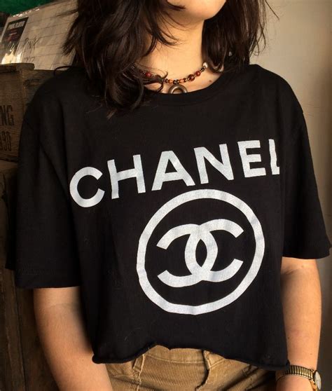 chanel bootleg tee|chanel tee shirt blouses.